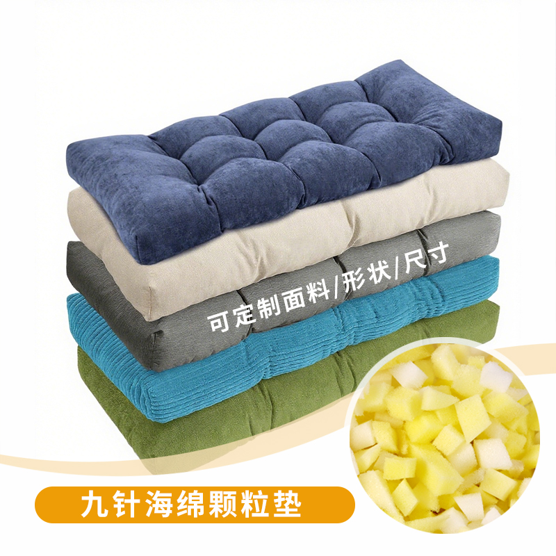 时尚簇绒坐垫绗缝室内/室外簇绒记忆泡沫长凳靠垫防水庭院家具