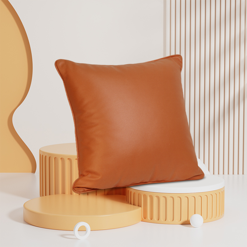 豪华Pu材质靠枕仿皮靠垫套沙发靠枕汽车靠枕酒店装饰皮垫