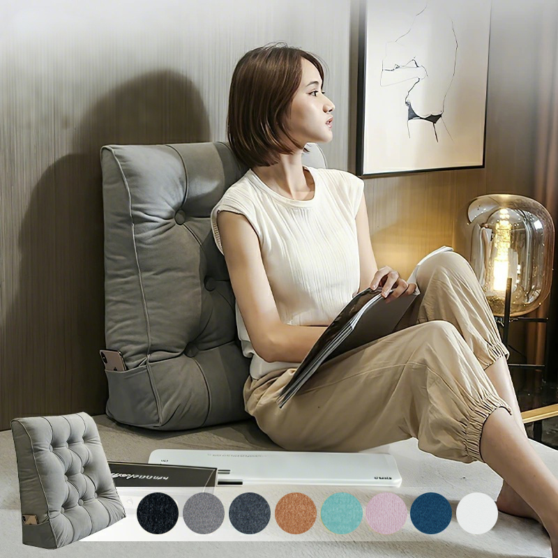 【可拆卸易清洗】升级防水防污耐刮擦皮革织物面料 定制床头板床垫一体款适配阅读卧床休息的多功能沙发