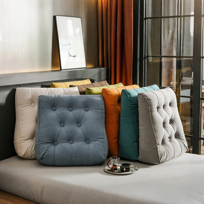 【可定制】升级防水防污耐刮擦皮革织物面料定制床头板床垫一体款 适配阅读卧床休息的多功能沙发